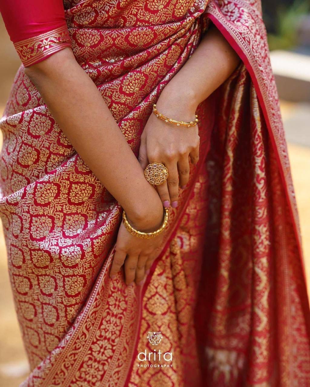 Liklee Pink Soft Banarasi Silk Saree With Petrichor Blouse Piece