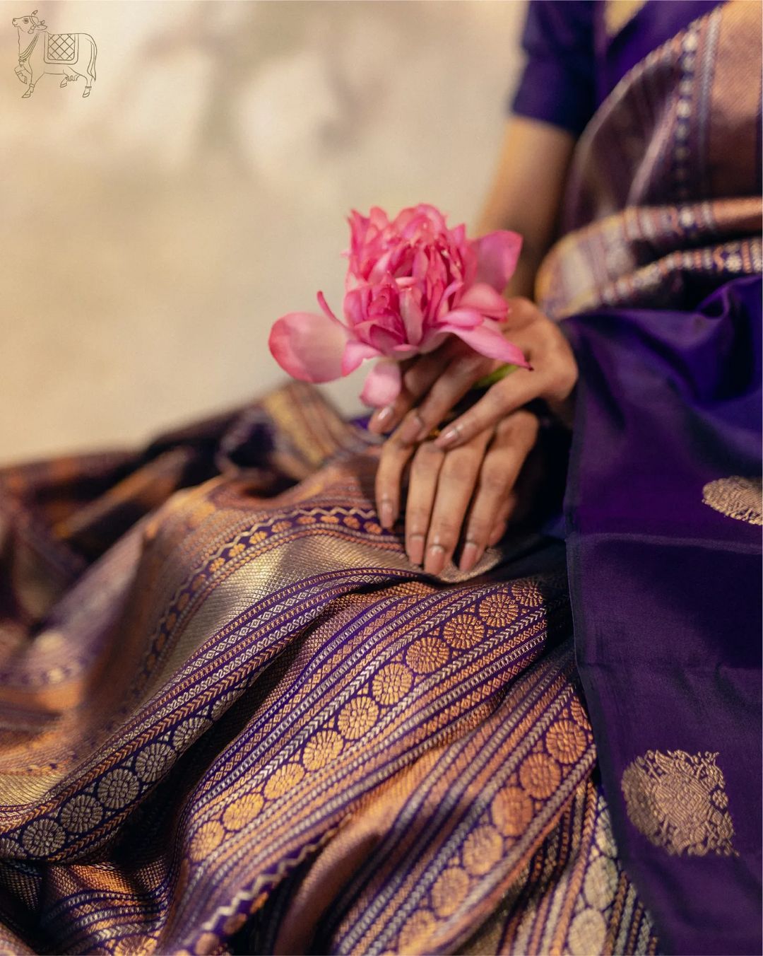 Liklee Blue Soft Banarasi Silk Saree With Petrichor Blouse Piece