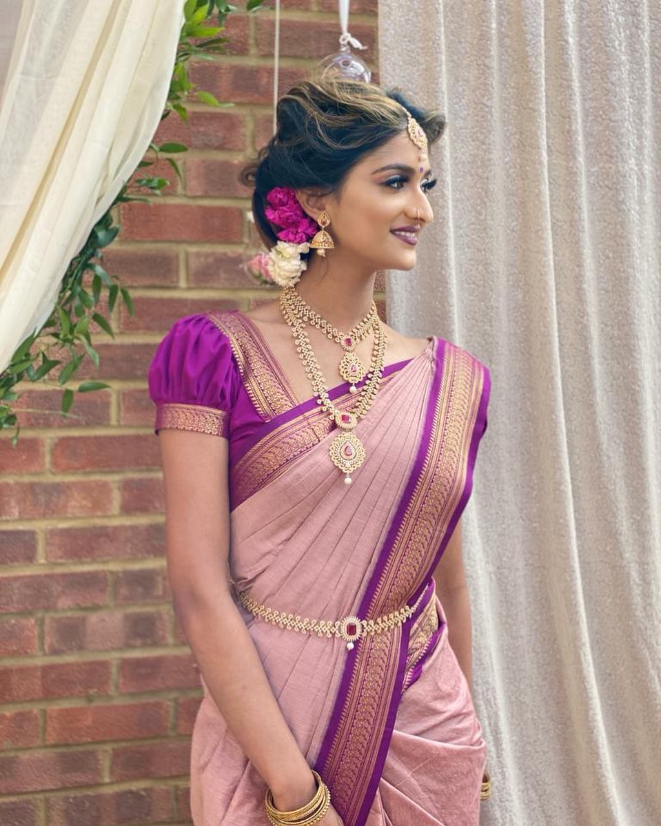 Liklee Amazing Pink Soft Silk Saree with Unique Blouse Piece