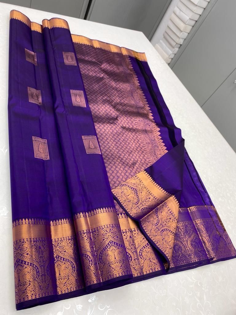 Liklee Festival Wear Purple Soft Lichi Silk Saree With Heavy Border