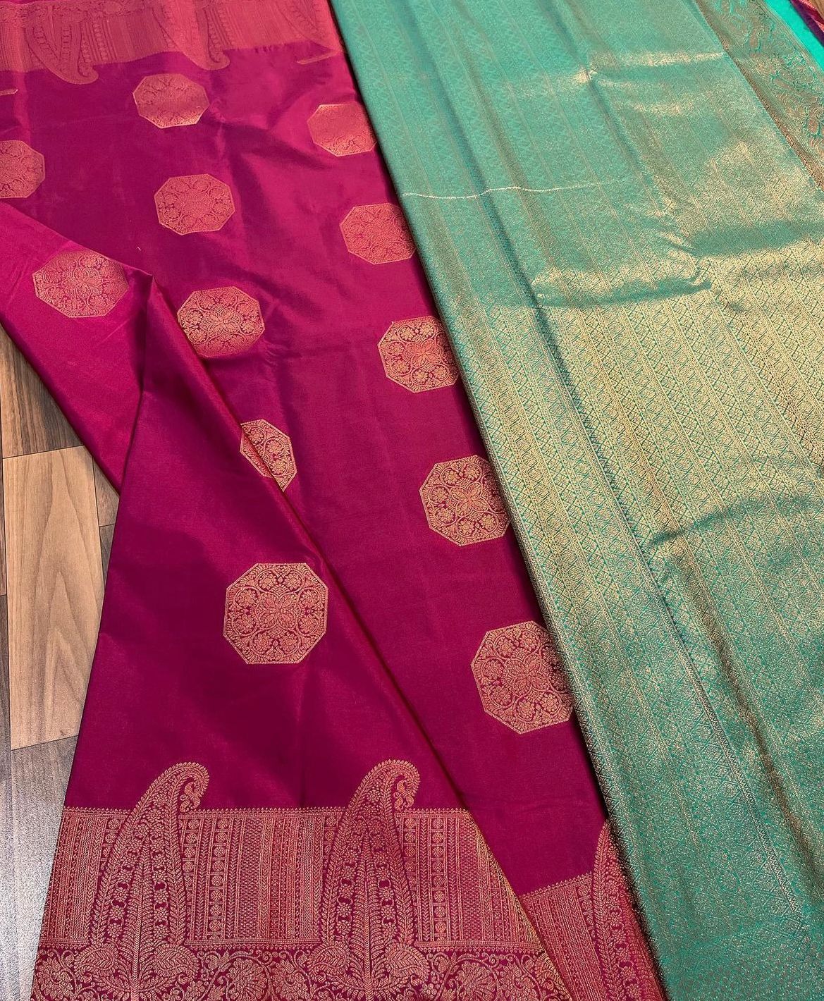 Liklee Pink Bewitching Soft Silk Saree with Classic Blouse Piece