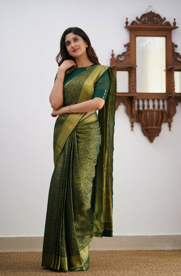 Liklee Green Designer saree for women | party wedding indian saree