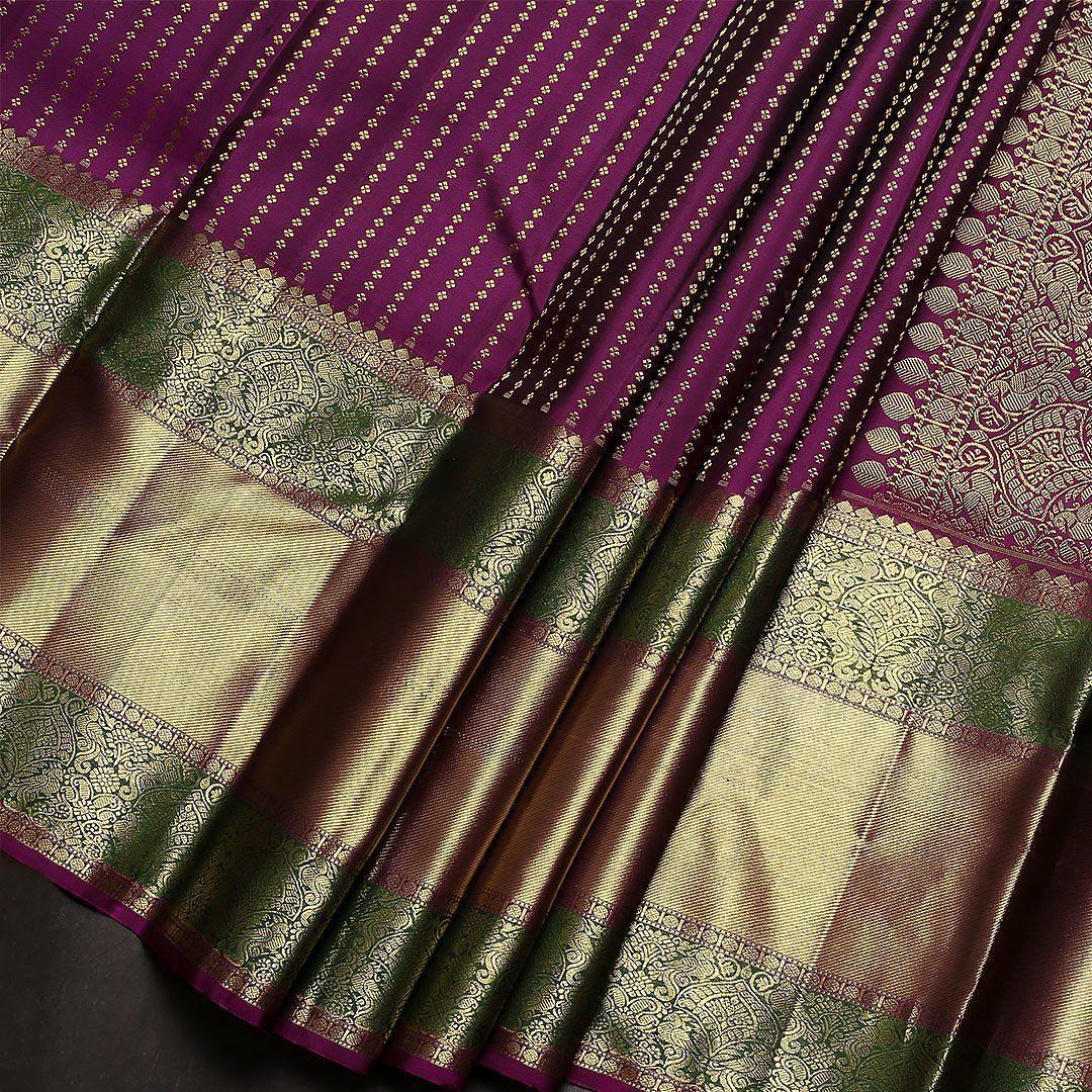 Liklee Purple Soft Silk Saree with Fancy Blouse Piece