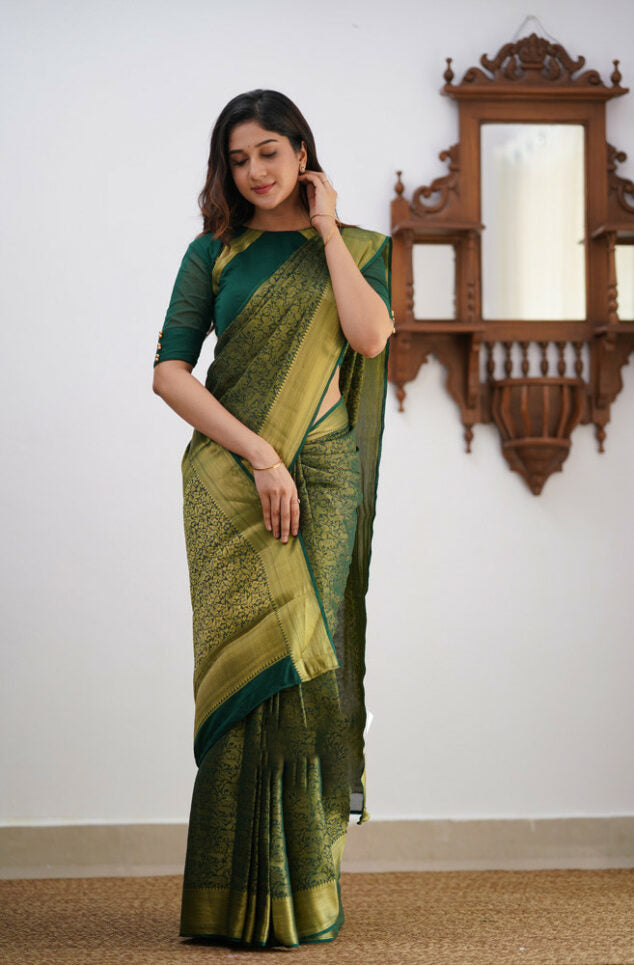 Liklee Green Designer saree for women | party wedding indian saree