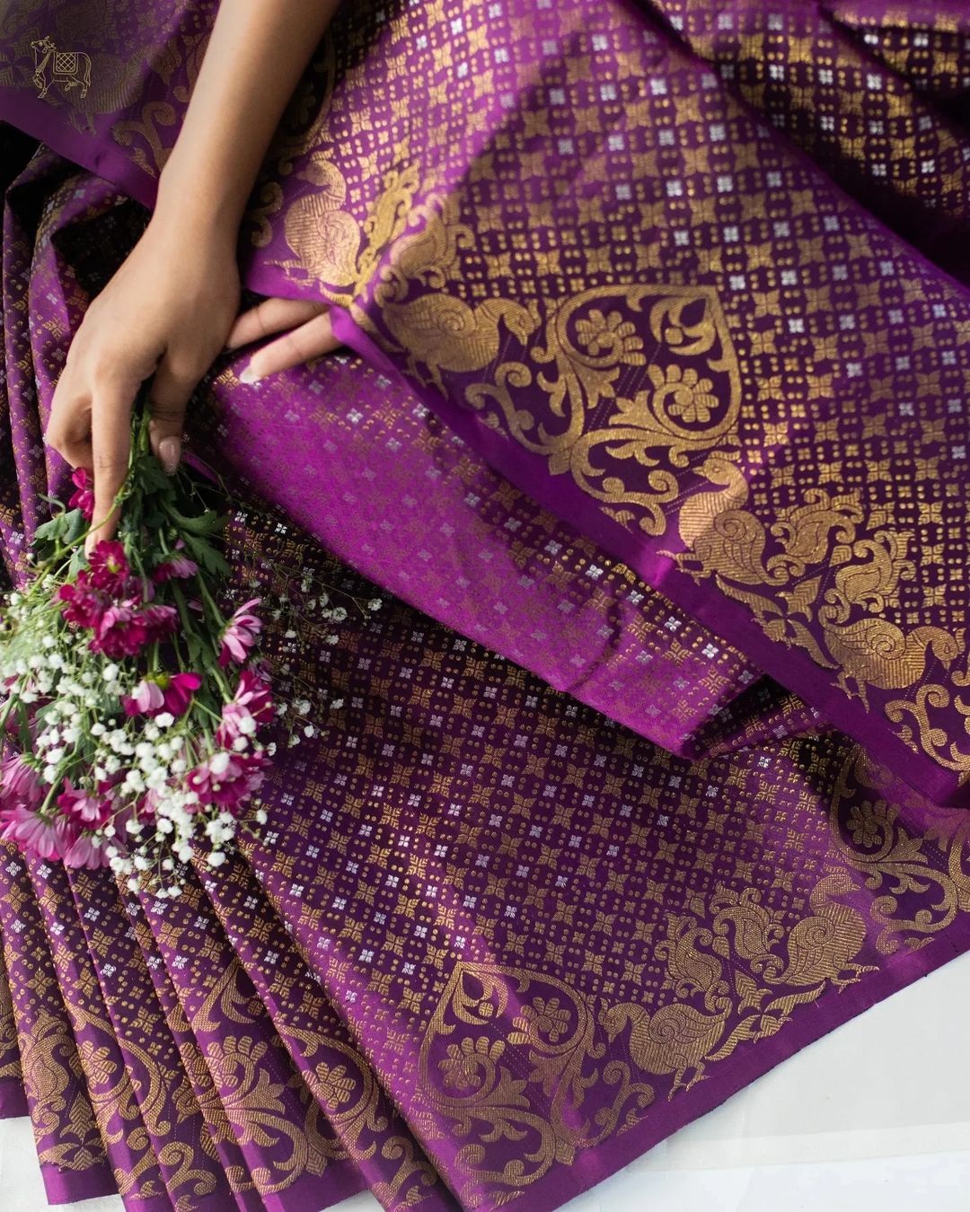 Liklee Purple Soft Banarasi Silk Saree With Petrichor Blouse Piece