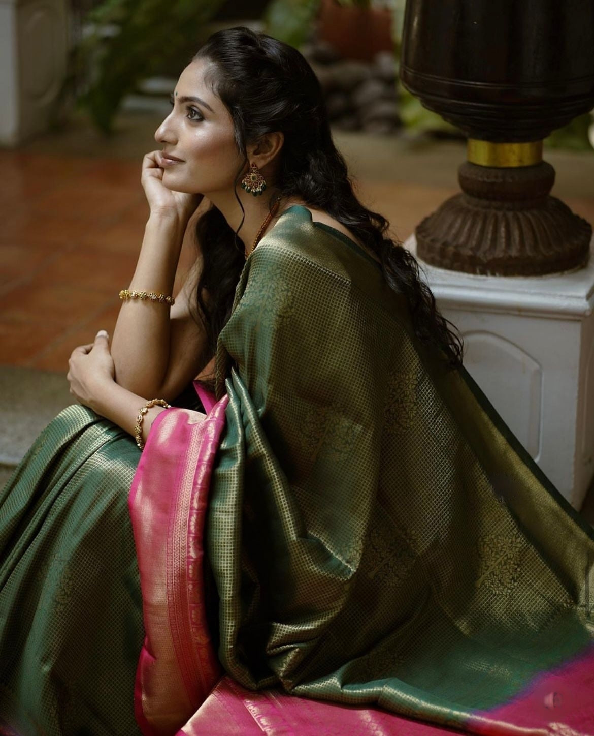 Liklee Wonderful Green Soft Silk Saree with Evanescent Blouse