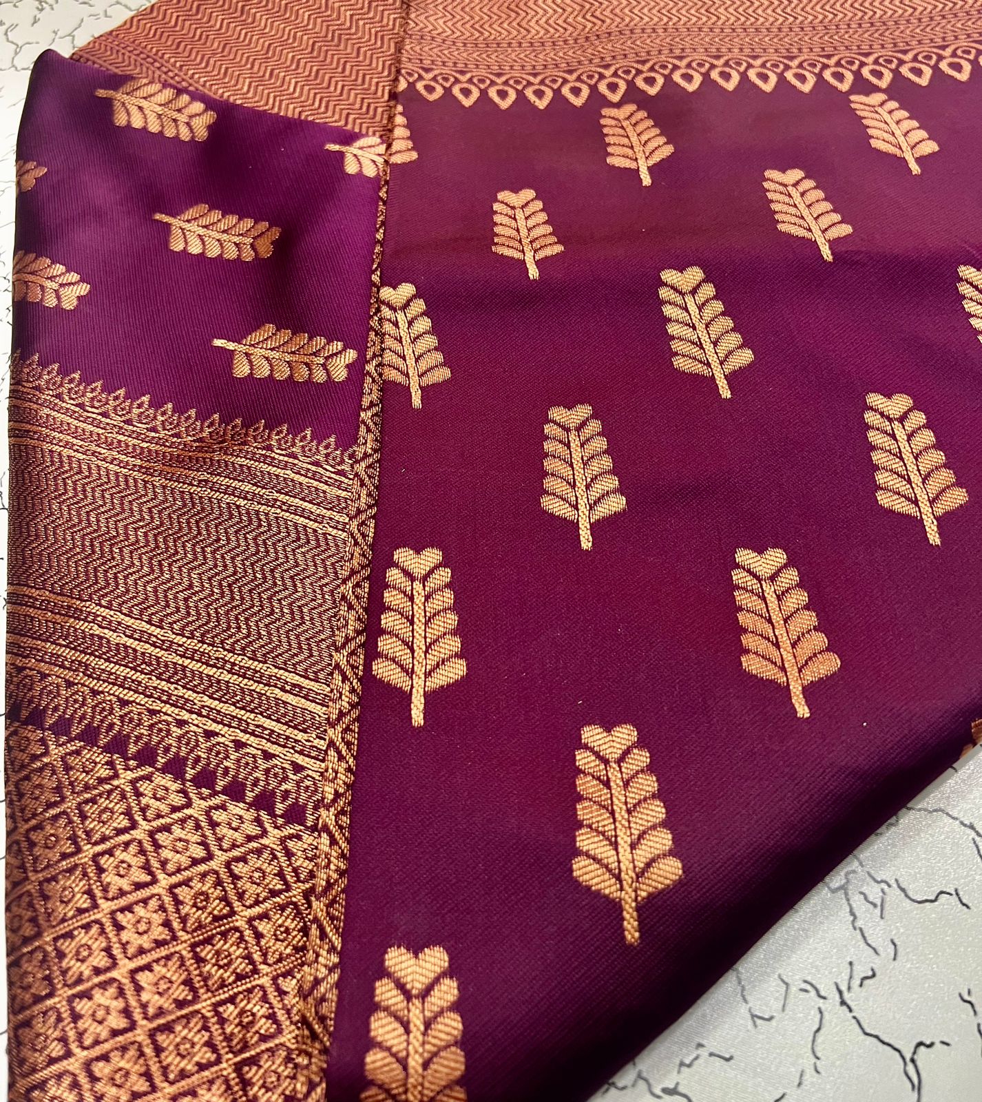 Liklee Wine Bewitching Soft Silk Saree with Classic Blouse Piece