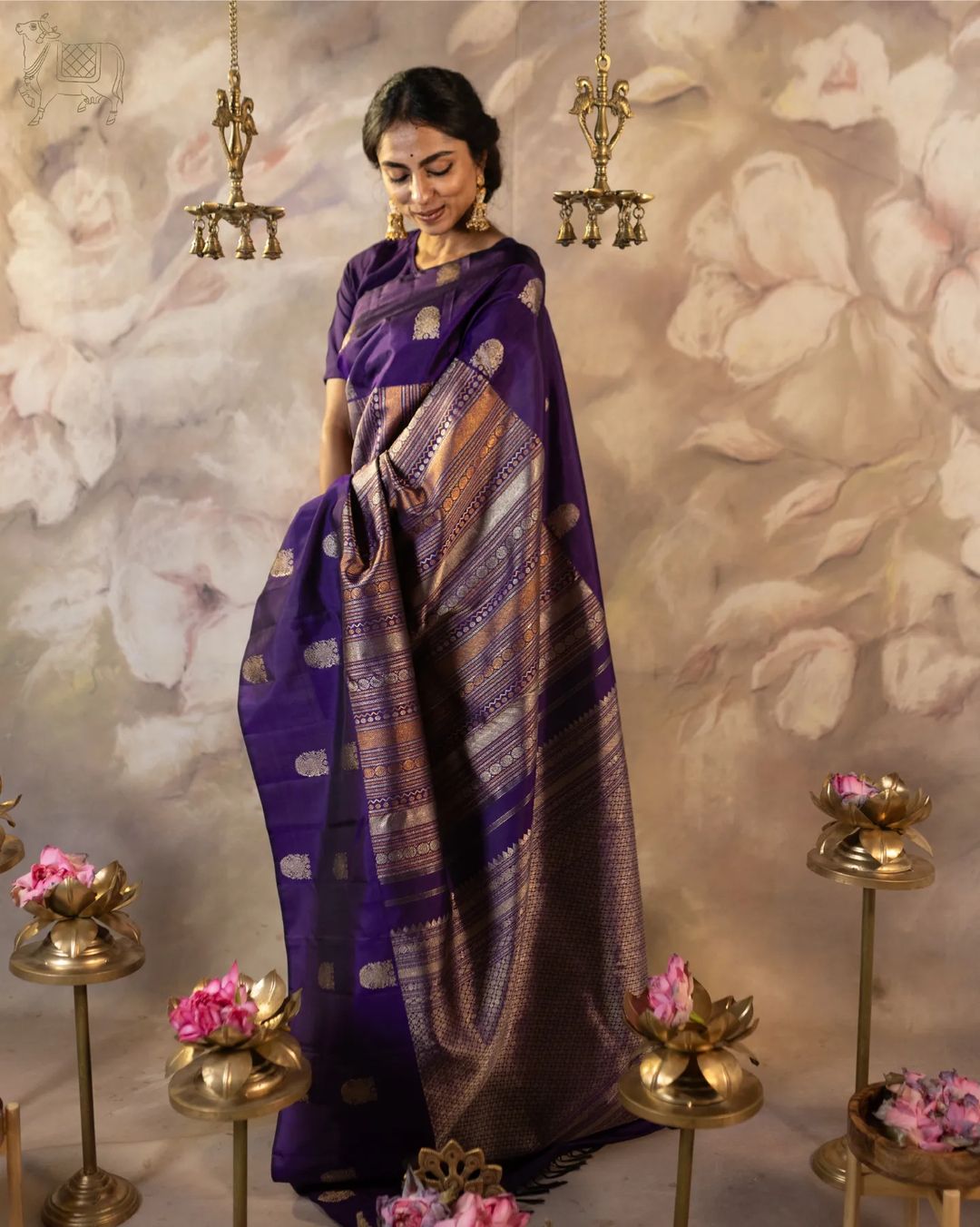 Liklee Blue Soft Banarasi Silk Saree With Petrichor Blouse Piece