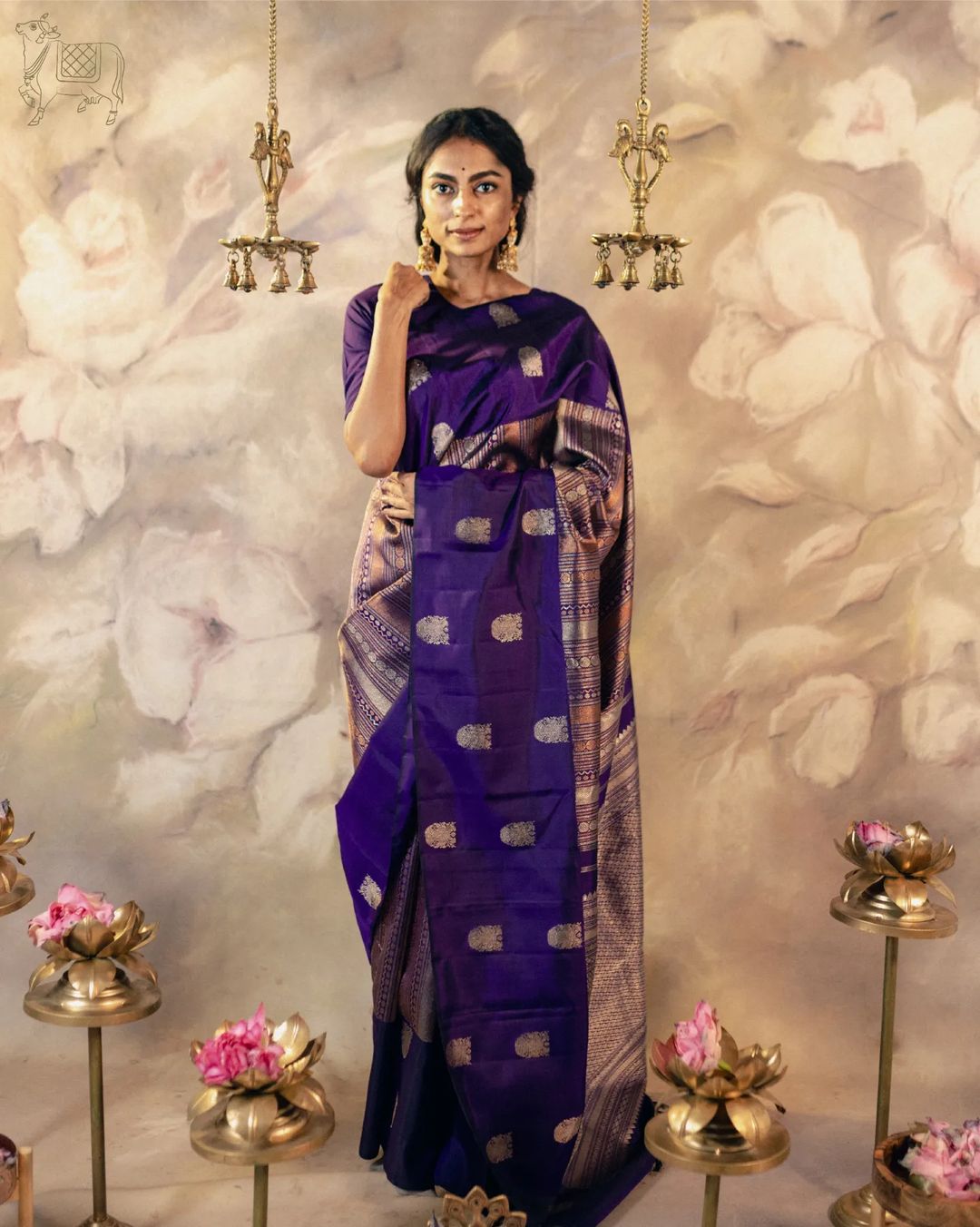 Liklee Blue Soft Banarasi Silk Saree With Petrichor Blouse Piece